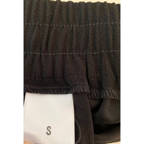 Express Black Athletic Pants Red Side Stripes Elastic Waist Comfortable Small - Picture 3 of 9